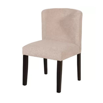 Chaise tissu sable pieds bois noir - Le Dépôt Bailleul