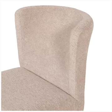 Chaise tissu sable pieds bois noir - Le Dépôt Bailleul