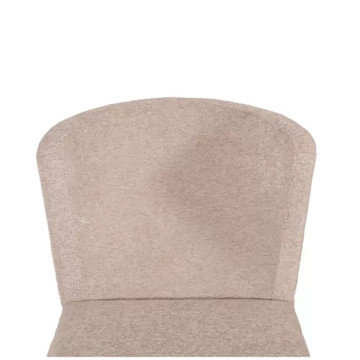 Chaise tissu sable pieds bois noir - Le Dépôt Bailleul