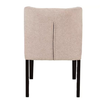 Chaise tissu sable pieds bois noir - Le Dépôt Bailleul