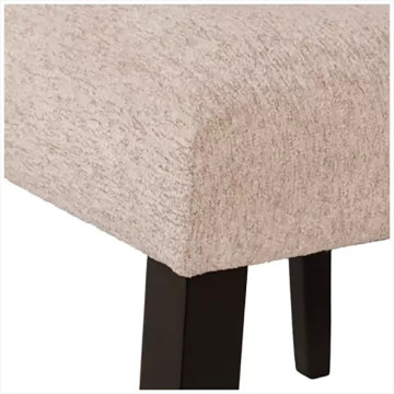 Chaise tissu sable pieds bois noir - Le Dépôt Bailleul