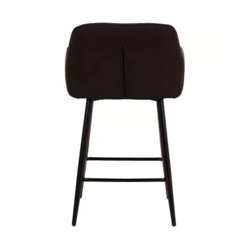 Tabouret de bar avec accoudoirs tissu noir - Le Dépôt Bailleul
