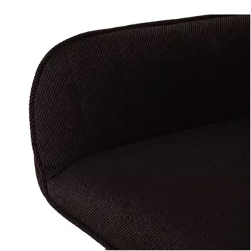 Tabouret de bar avec accoudoirs tissu noir - Le Dépôt Bailleul