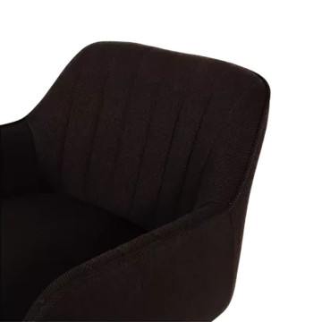 Tabouret de bar avec accoudoirs tissu noir - Le Dépôt Bailleul