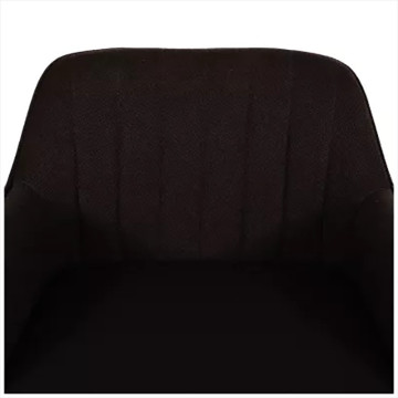 Tabouret de bar avec accoudoirs tissu noir - Le Dépôt Bailleul