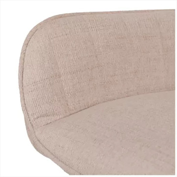 Tabouret de bar avec accoudoirs tissu beige - Le Dépôt Bailleul