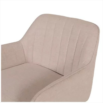 Tabouret de bar avec accoudoirs tissu beige - Le Dépôt Bailleul