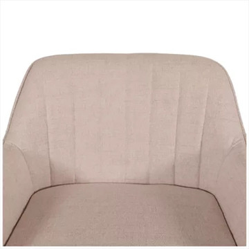 Tabouret de bar avec accoudoirs tissu beige - Le Dépôt Bailleul