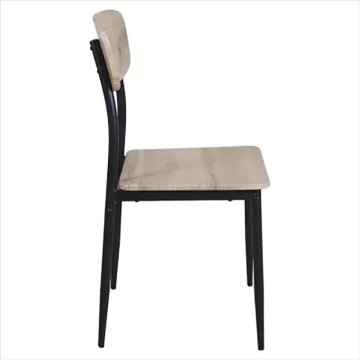 Ensemble repas table + 4 chaises MDF et métal - Le Dépôt Bailleul