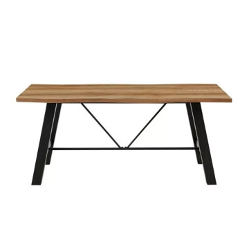 Table à manger 180 x 90 cm Indus pieds métal - Le Dépôt Bailleul