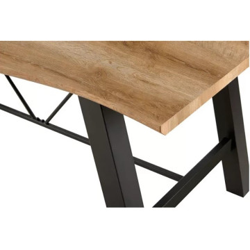 Table à manger 180 x 90 cm Indus pieds métal - Le Dépôt Bailleul