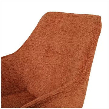 Chaise pivotante 360° terracotta pieds métal - Le Dépôt Bailleul