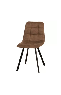 Chaise en simili marron...