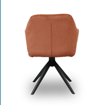 Chaise pivotante velours côtelé ambre Thélyo - Le Dépôt Bailleul