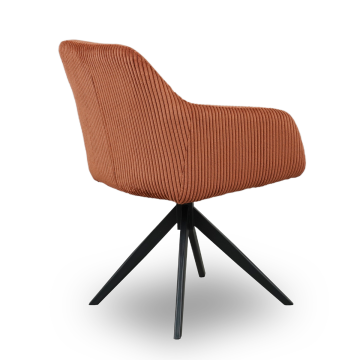 Chaise pivotante velours côtelé ambre Thélyo - Le Dépôt Bailleul