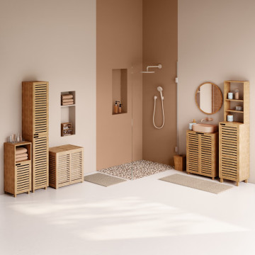 Meuble salle bain bambou Sicela - Le dépôt Bailleul