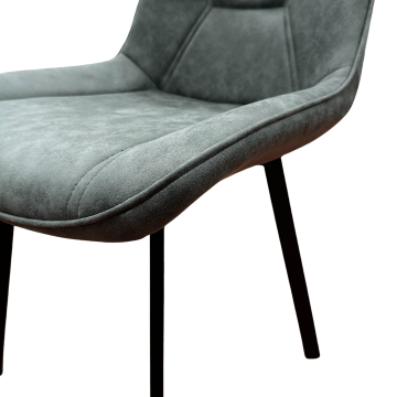 Chaise PU gris foncé Robin - Le Dépôt Bailleul