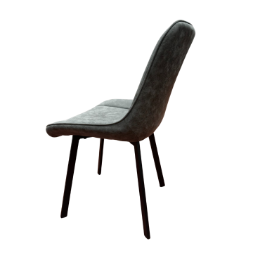 Chaise PU gris foncé Robin - Le Dépôt Bailleul