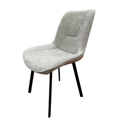 Chaise tissu gris clair Robin - Le Dépôt Bailleul