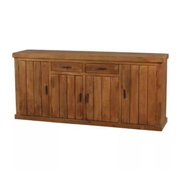 Buffet 200 cm 4 portes 2 tiroirs manguier massif Ruv - Le Dépôt Bailleul