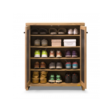 Meuble à chaussures 2 portes petit modèle Gridwood - Le Dépôt Bailleul