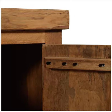 Buffet 200 cm 4 portes 2 tiroirs manguier massif Ruv - Le Dépôt Bailleul