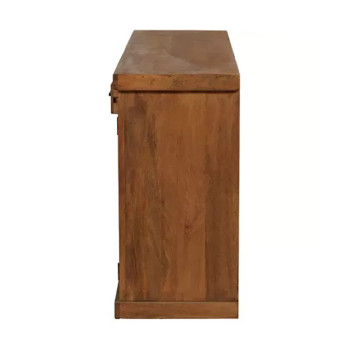 Buffet 200 cm 4 portes 2 tiroirs manguier massif Ruv - Le Dépôt Bailleul