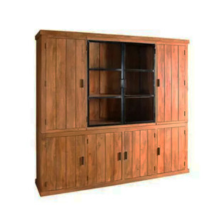 Vaisselier 6+2 portes manguier massif Ruv - Le Dépôt Bailleul