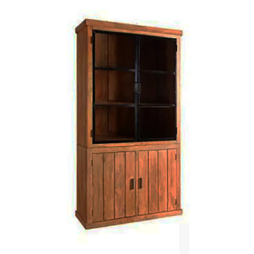 Vitrine 2+2 portes manguier massif Ruv - Le Dépôt Bailleul