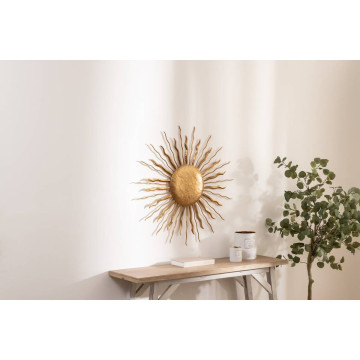 Déco murale soleil Edwige 80 cm métal doré Atmosphera - Le Dépôt Bailleul