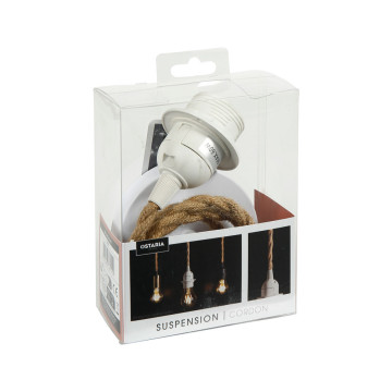 Cordon électrique corde pour suspension blanc Ostaria - Le Dépôt Bailleul