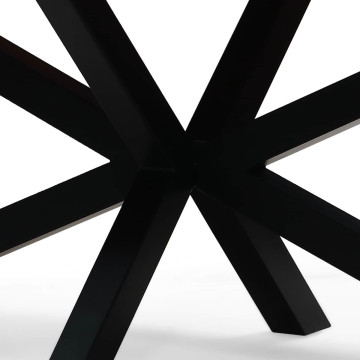 Table à manger 220 x 110 cm Théo manguier pied métal - Le Dépôt Bailleul