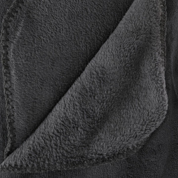 Plaid couleur gris anthracite 180x230cm - Le Dépôt Bailleul