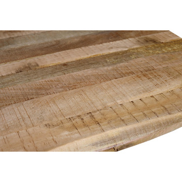 Table à manger 260 x 110 cm Théo manguier pied métal - Le Dépôt Bailleul