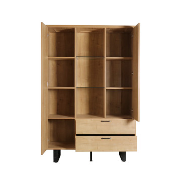 Vitrine 2 portes 2 tiroirs 3 niches Nina - Le Dépôt Bailleul