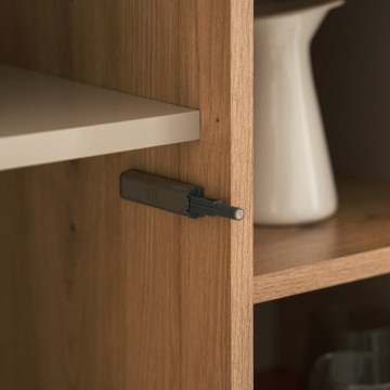 Buffet haut 2 portes 6 niches sable/effet bois Sinop - Le Dépôt Bailleul