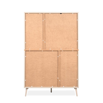 Buffet haut 2 portes 6 niches sable/effet bois Sinop - Le Dépôt Bailleul