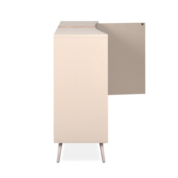 Buffet 2 portes 3 niches sable/effet bois Sinop - Le Dépôt Bailleul