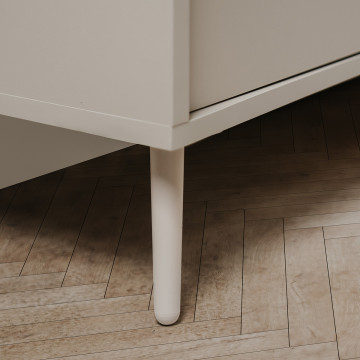 Buffet 2 portes 3 niches sable/effet bois Sinop - Le Dépôt Bailleul