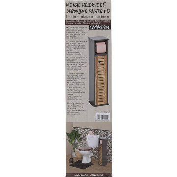 Dérouleur réserve papier WC en acacia - Le Dépôt Bailleul