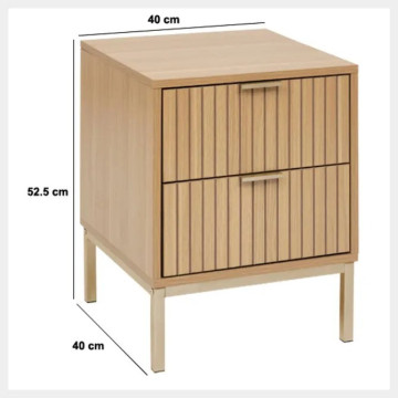 Table de chevet 2 tiroirs Tasso 5five - Le Dépôt Bailleul