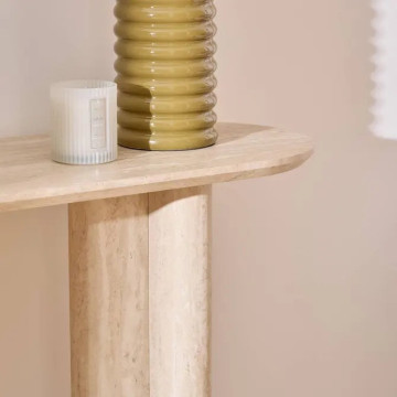 Console Anaya 110 cm MDF effet travertin Atmosphera - Le Dépôt Bailleul