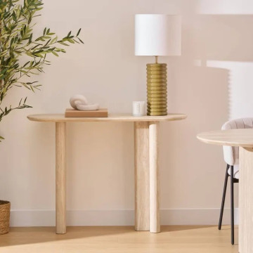 Console Anaya 110 cm MDF effet travertin Atmosphera - Le Dépôt Bailleul