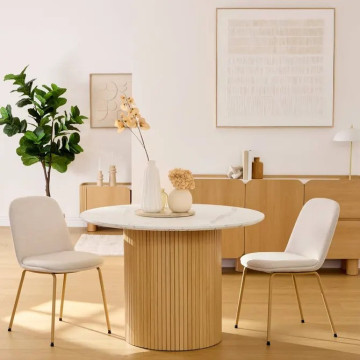 Table à manger D110 Homelya effet marbre Atmosphera - Le Dépôt Bailleul