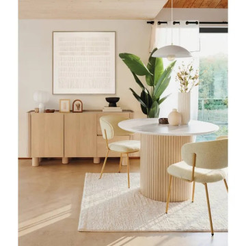 Table à manger D110 Homelya effet marbre Atmosphera - Le Dépôt Bailleul