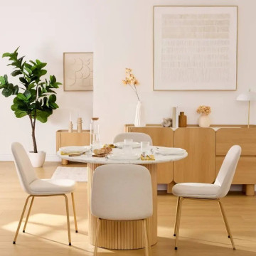 Table à manger D110 Homelya effet marbre Atmosphera - Le Dépôt Bailleul
