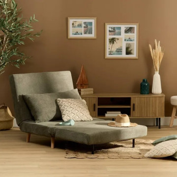 Chauffeuse clic-clac Kora vert cèdre Atmosphera - Le Dépôt Bailleul