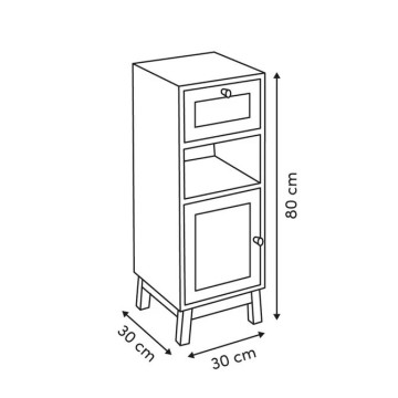 Meuble bas Cane 1 tiroir 1 porte 5five - Le Dépôt Bailleul