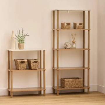 Etagère 5 niveaux plateau effet pierre Côme 5five - Le Dépôt Bailleul