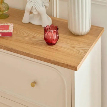 Commode 3 tiroirs Mohea ivoire Atmosphera - Le Dépôt Bailleul